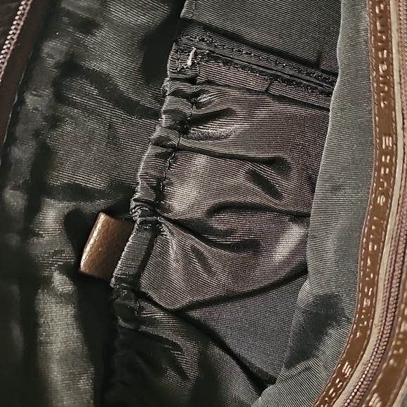 Stone Mountain brown leather shoulder bag very good condition front zip pouch ba - Picture 7 of 14